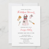 Cute Kitchen Bridal - doucheuitnodiging Kaart (Voorkant)
