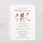 Cute Kitchen Bridal - doucheuitnodiging Kaart (Voorkant / Achterkant)