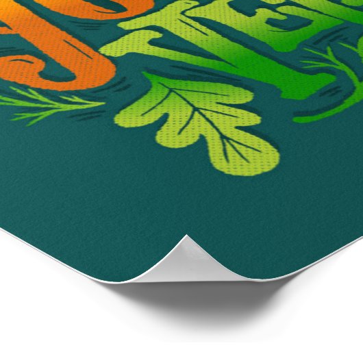 Cute Kitchen | Eat je Veggies Poster (Hoek)