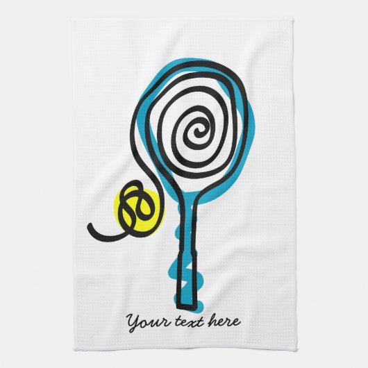 Cute Kitchen-handdoek voor tennisspeler en coach Theedoek (Verticaal)