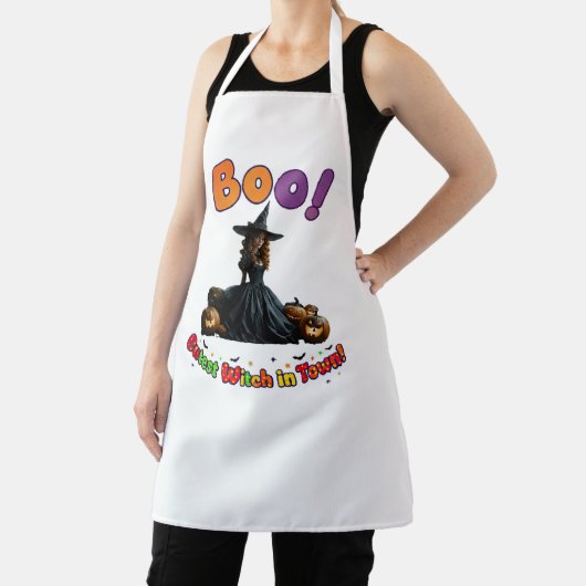 Cute Kitchen Witch Apron - Mommy's Magical Meals Schort (Insitu)