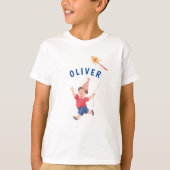 Cute Kite Verjaardags T-shirt voor jongen (Voorkant)