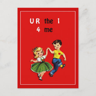 Cute Kitsch  Valentijnsdag Red Briefkaart