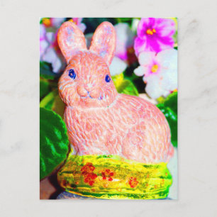 Cute Kitschy Bunny Rabbit Briefkaart