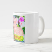 Cute Kitschy Bunny Rabbit Grote Koffiekop (Voorkant rechts)