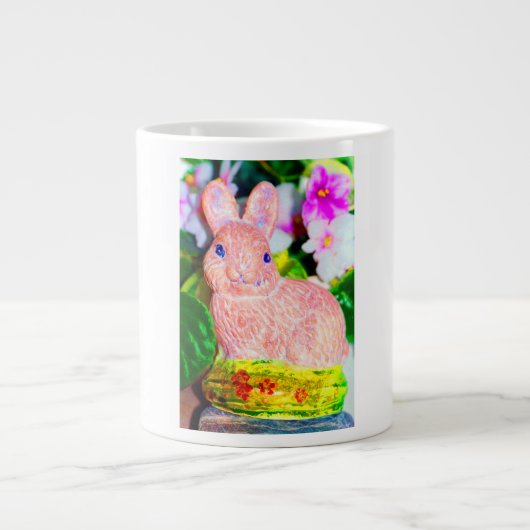 Cute Kitschy Bunny Rabbit Grote Koffiekop (Voorkant)