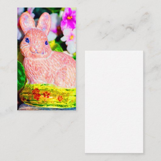 Cute Kitschy Bunny Rabbit Informatiekaartje (Voorkant / Achterkant)