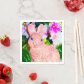 Cute Kitschy Bunny Rabbit Servet (Insitu)