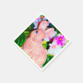 Cute Kitschy Bunny Rabbit Servet (Hoek)