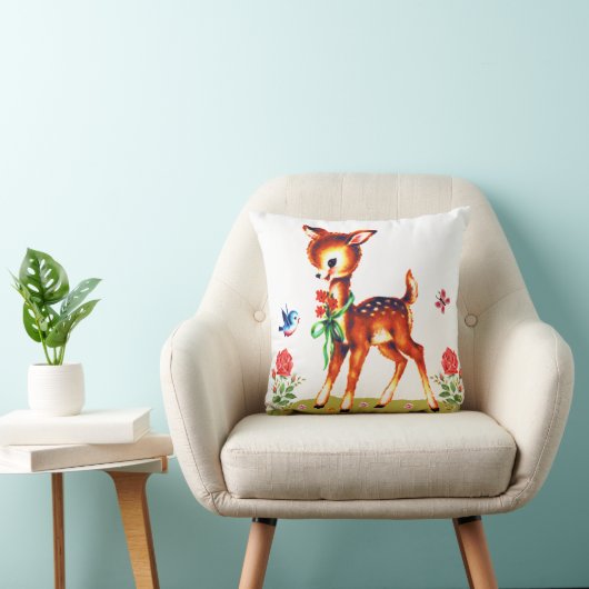 Cute Kitschy Deer Cushion Kussen (Stoel)