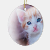 Cute Kitten 1 Foto Keramisch Ornament (Links)