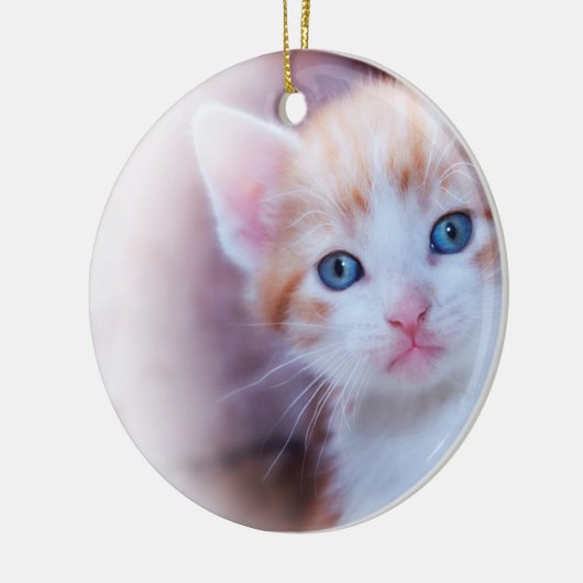 Cute Kitten 1 Foto Keramisch Ornament (Links)