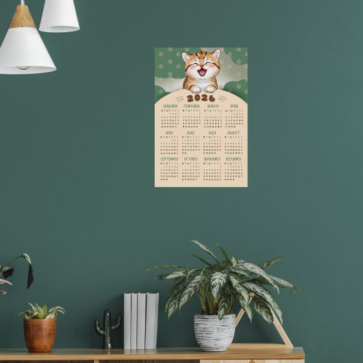 Cute Kitten 2026 Calendar Poster (Woonkamer 1)