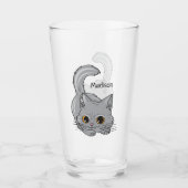 Cute Kitten, aangepast glas (Voorkant)