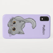 Cute Kitten, aangepaste naam en telefoongesprekken Case-Mate iPhone Case (Achterkant (horizontaal))
