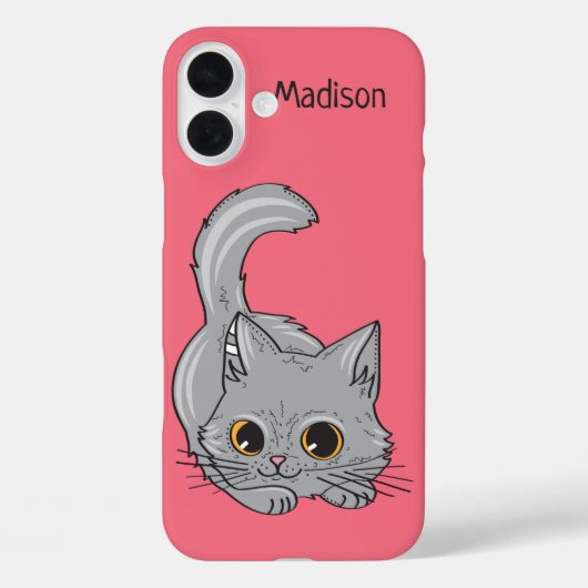 Cute Kitten, aangepaste naam en telefoongesprekken Case-Mate iPhone Case (Achterkant)