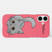 Cute Kitten, aangepaste naam en telefoongesprekken Case-Mate iPhone Case (Achterkant (horizontaal))