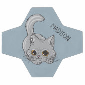 Cute Kitten, aangepaste naam en voetbal voor kleur (Enkel)