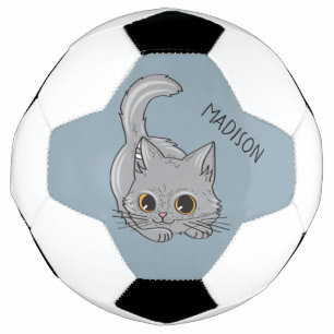 Cute Kitten, aangepaste naam en voetbal voor kleur