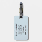 Cute Kitten aangepaste tekst en kleuren bagagelabe Bagagelabel (Achterkant verticaal)