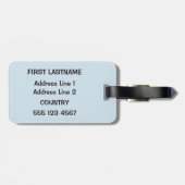 Cute Kitten aangepaste tekst en kleuren bagagelabe Bagagelabel (Achterkant horizontaal)