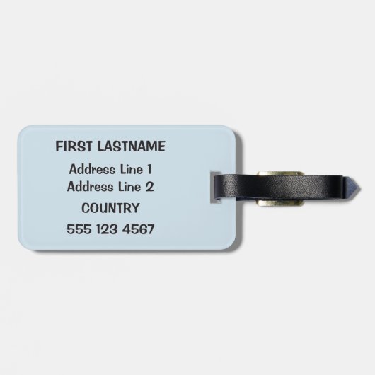 Cute Kitten aangepaste tekst en kleuren bagagelabe Bagagelabel (Achterkant horizontaal)