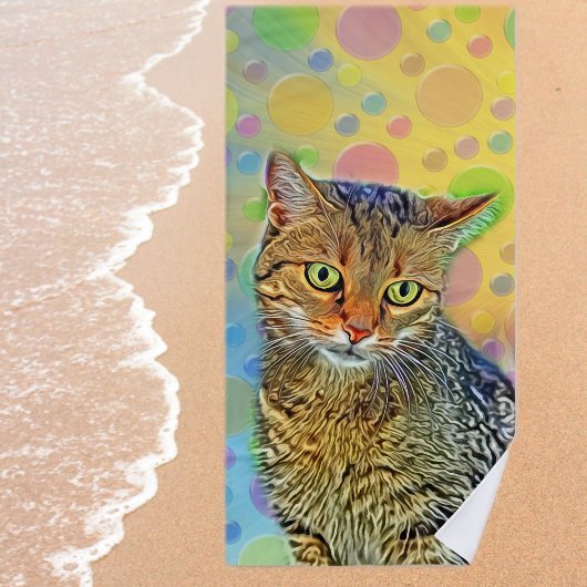 Cute kitten - abstract strandlaken