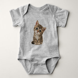 Cute Kitten Baby Bodysuit – Adorable Kat Baby Eén-