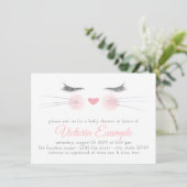 Cute Kitten Baby Shower Kaart (Staand voorkant)