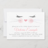 Cute Kitten Baby Shower Kaart (Voorkant)
