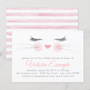 Cute Kitten Baby shower Kaart