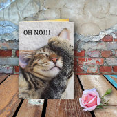 Cute Kitten Belated Birthday Kaart