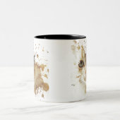 Cute Kitten | Beste cadeau voor kattenbezitters Tweekleurige Koffiemok (Center)