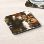 Cute Kitten Bier Onderzetter (Linkerzijde)
