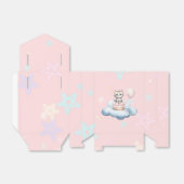 Cute Kitten Birthday Favor Box_ Pastel Design Bedankdoosjes (Uitgevouwen)