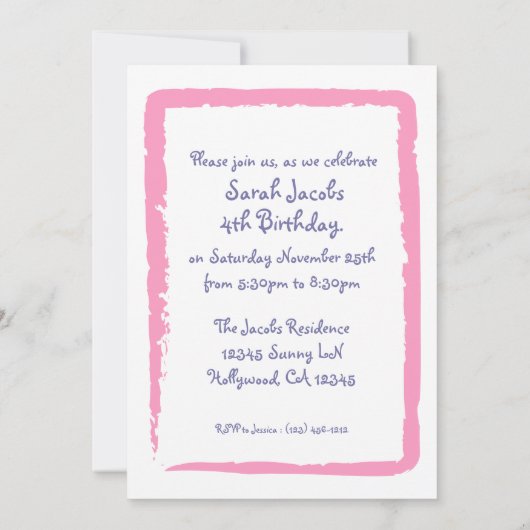 Cute Kitten Birthday nodigt Kaart (Achterkant)