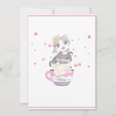 Cute kitten Birthday party uitnodiging (Achterkant)