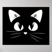 Cute Kitten Black White Funny Kitty Cat Poster (Voorkant)