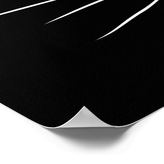 Cute Kitten Black White Funny Kitty Cat Poster (Hoek)