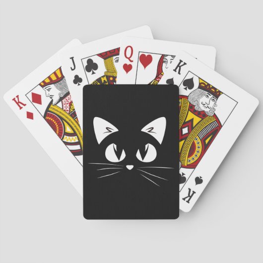 Cute Kitten Black White Kitty Cat Pokerkaarten (Achterkant)