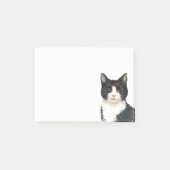 Cute Kitten Black White Waterverf Kitty Cat Post-it® Notes (Voorkant)