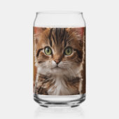 Cute Kitten Blikvorm Glas (Voorkant)