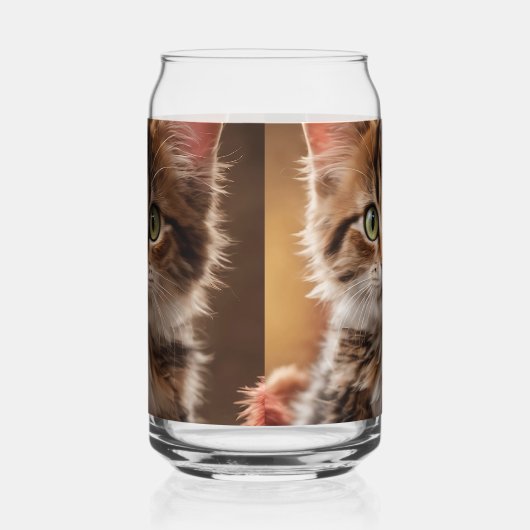 Cute Kitten Blikvorm Glas (Rechts)