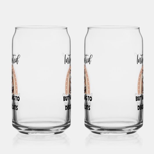 Cute Kitten Boho Rainbow "Introverted" Graphic Blikvorm Glas (Rechts)