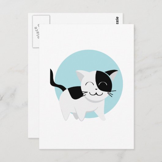 Cute Kitten Briefkaart (Voorkant / Achterkant)