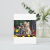 Cute-Kitten Briefkaart (Staand voorkant)