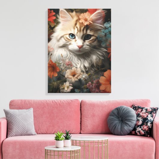 Cute kitten canvas afdruk (Insitu (Woonkamer))