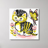 Cute Kitten Canvas Afdruk (Voorkant)