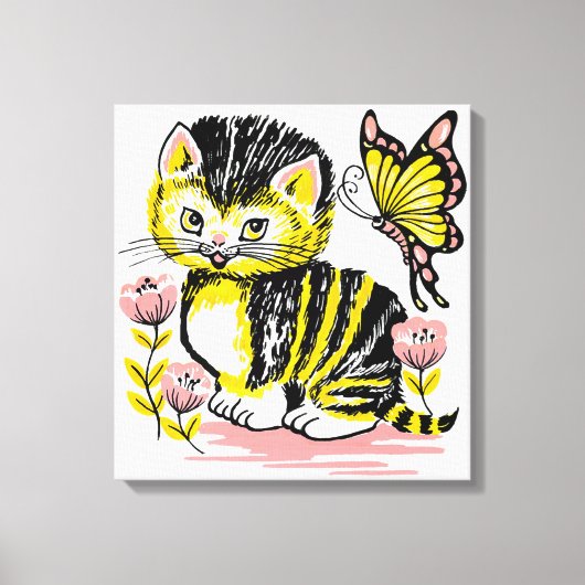Cute Kitten Canvas Afdruk (Voorkant)