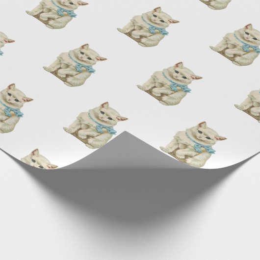  Cute Kitten Cat Cadeaupapier (Hoek)